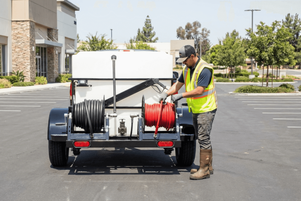 Hot Water Pressure Washer Trailer with 460 Gallon Tank