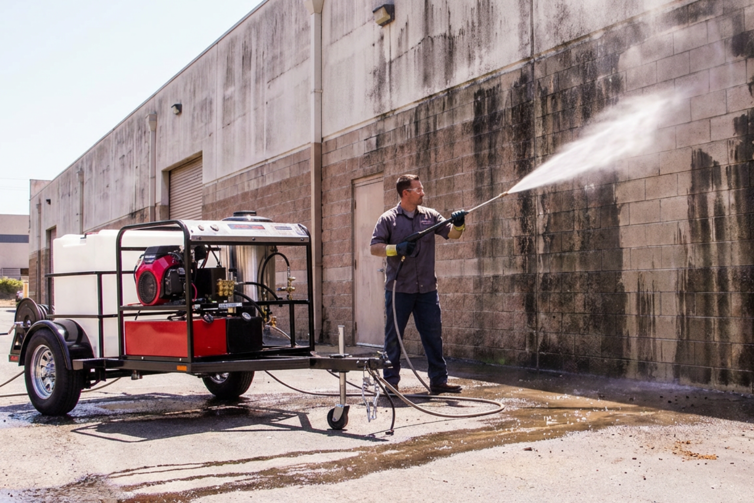 Pressure Washer with Water Tank