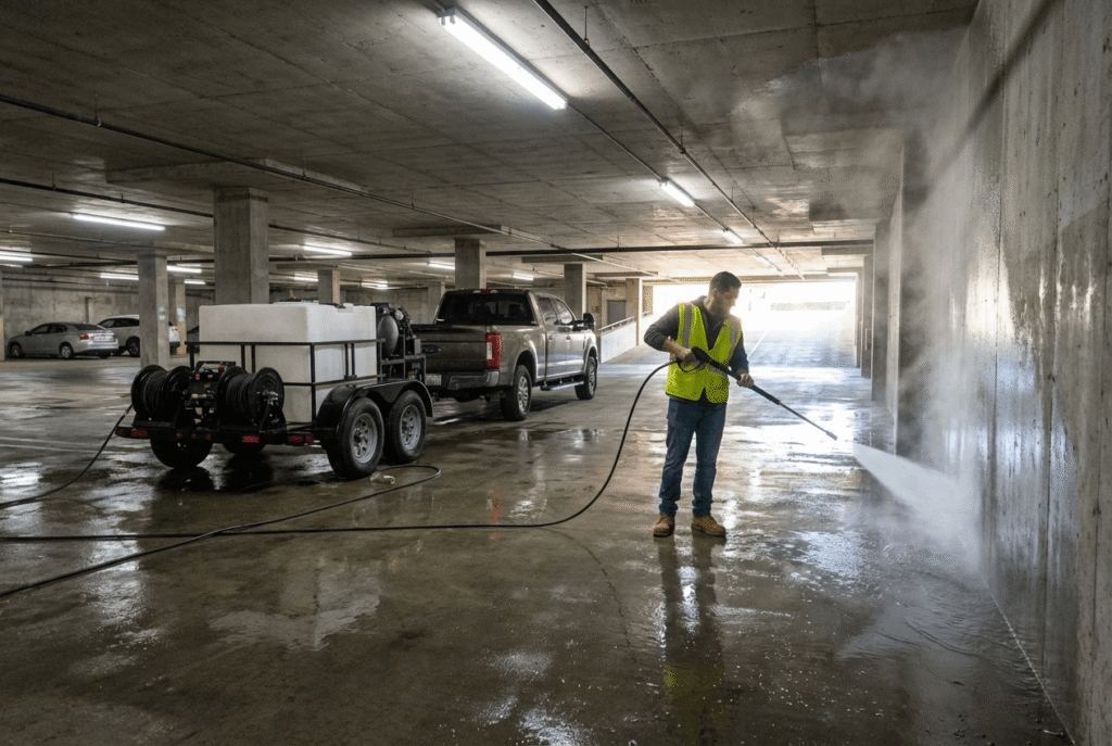 GPM pressure washer trailer — branded, organized, and built for serious work — you've already won half the battle before the first drop of water hits the ground.
