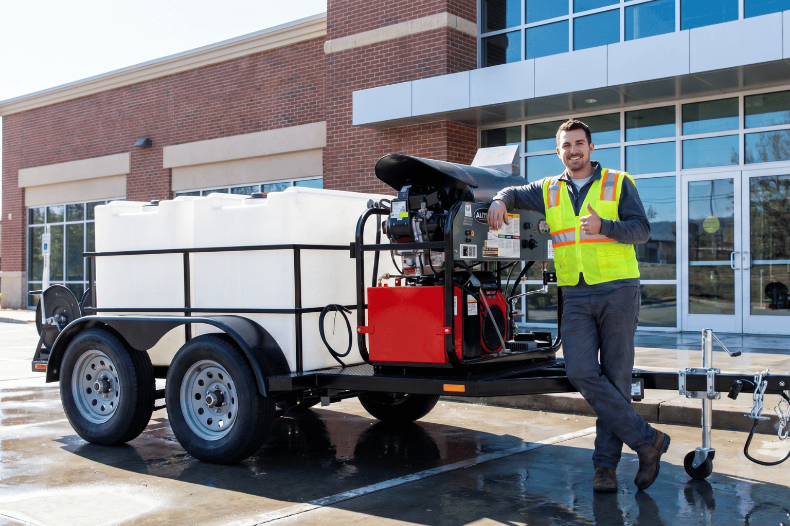 Dual Axle Pressure Washer Trailer Systems
